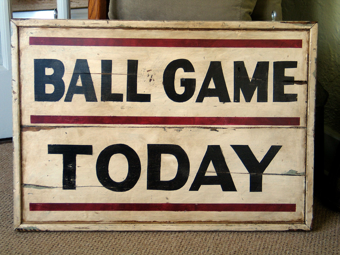 Ball Game Today Replica Sign