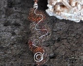 GHIBLI - Desert  Collection Wind Crochet  Heat Oxidized Copper Wire Multicolor Copper Handmade Necklace