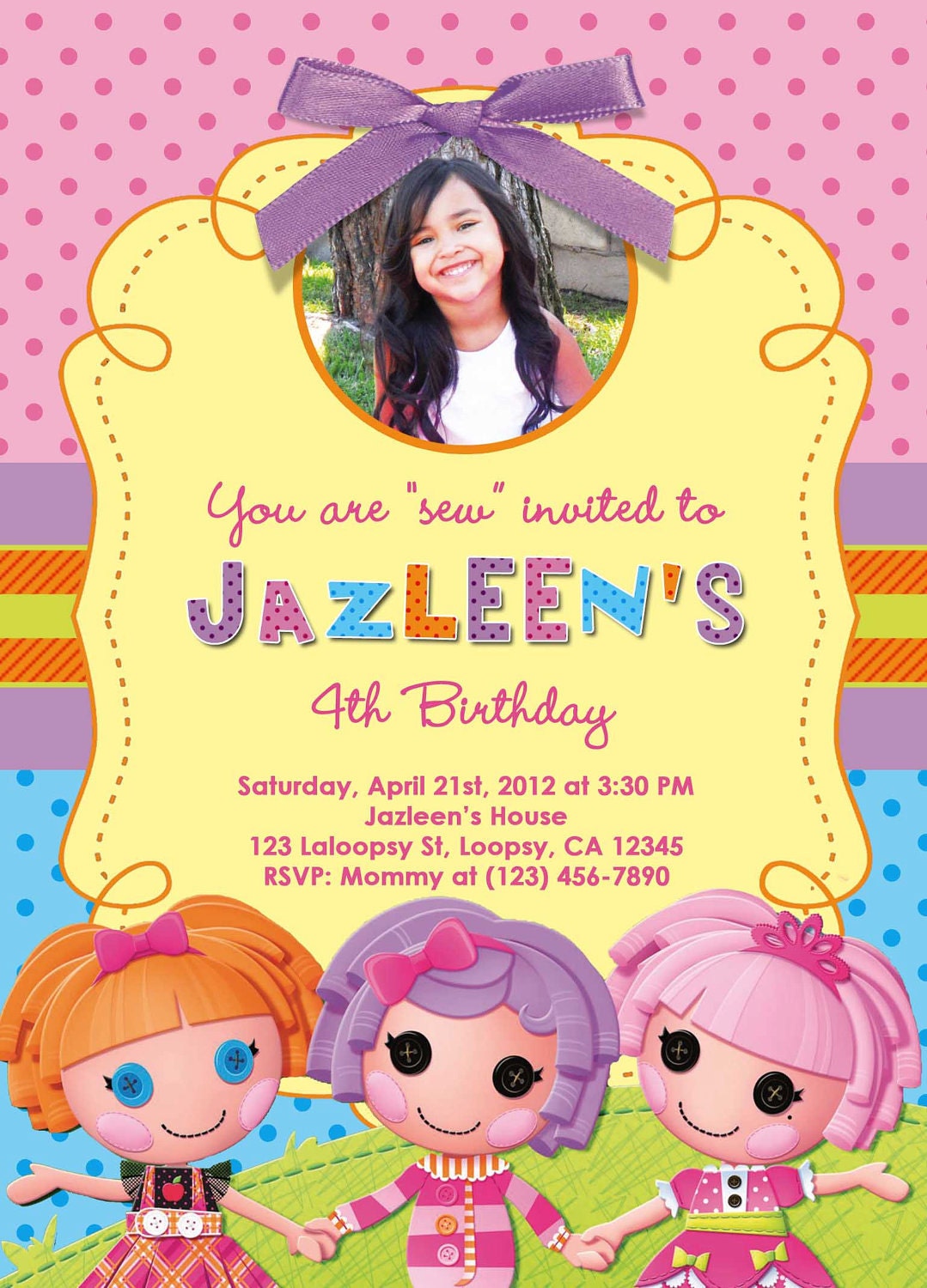 Lalaloopsy Invitations