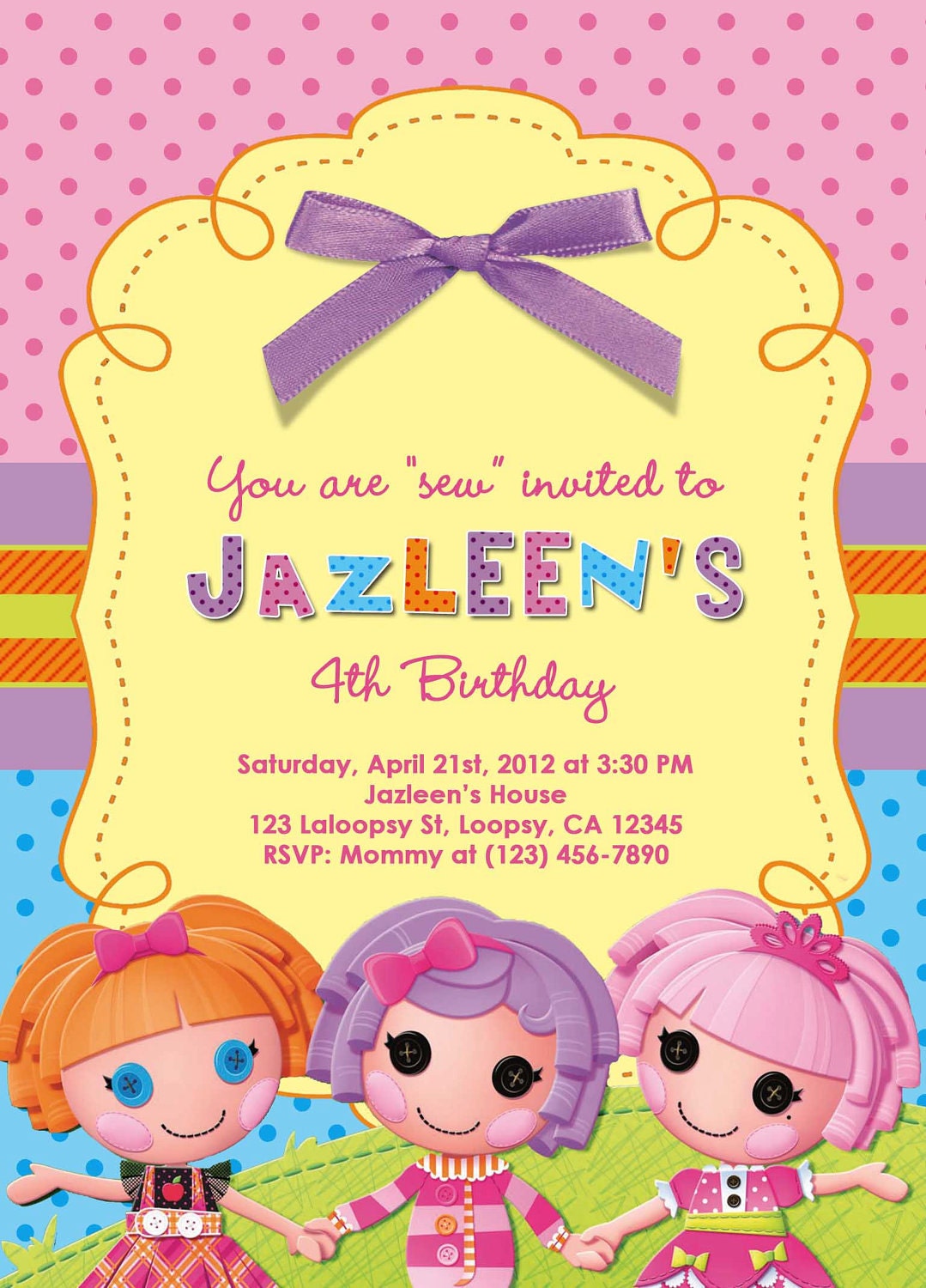 Lalaloopsy Invitations