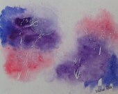 Signed original watercolor.   Title: Ghost Trees.