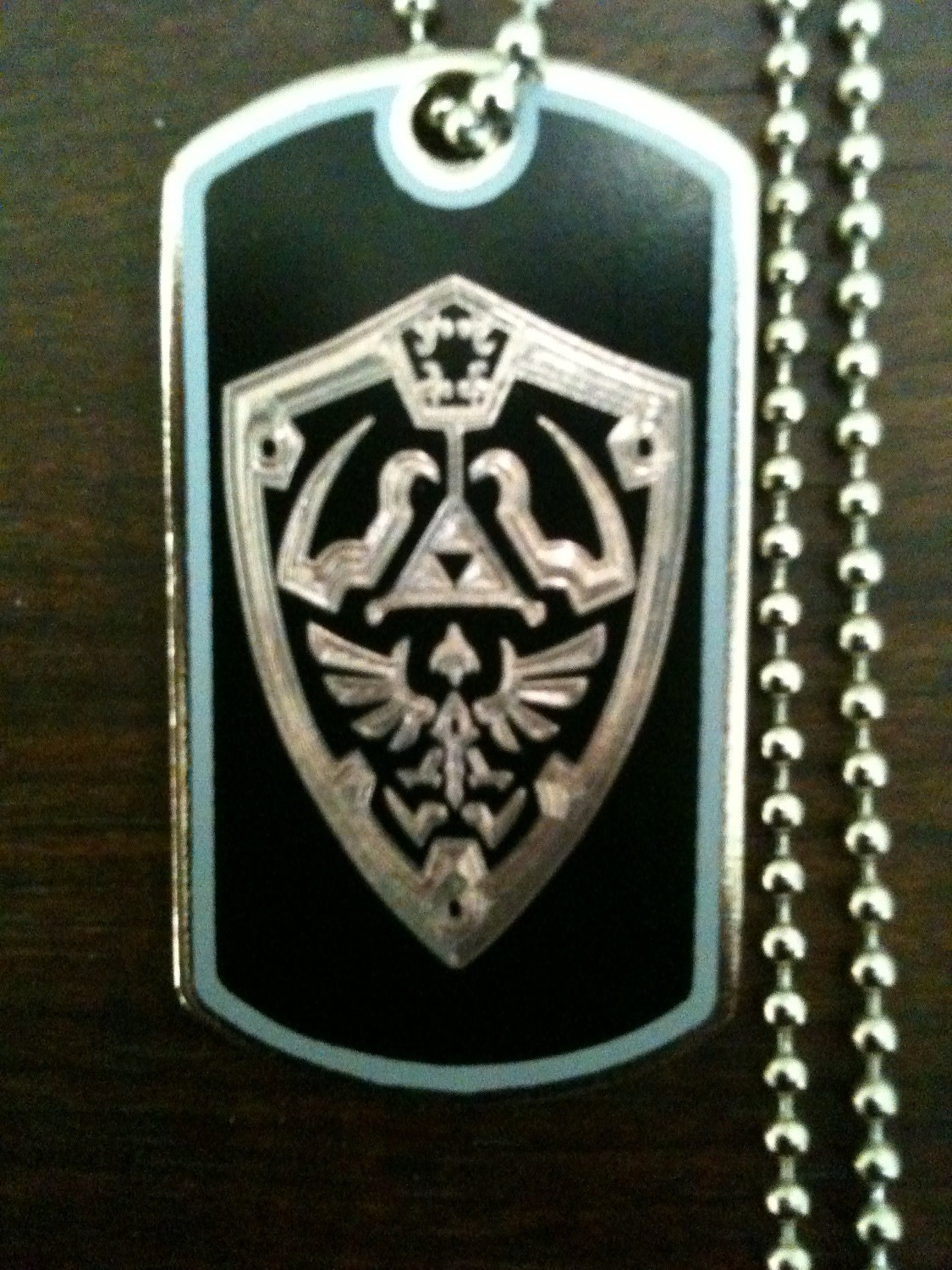 Legend of Zelda Hylian Shield Dog Tag w/ Ball Chain