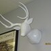 White Faux Taxidermy Deer Head