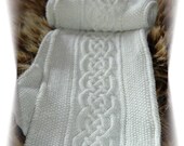 Scarf for Men, hand knit in 100% Cashmere
