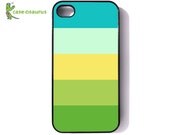 iPhone 4 Stripes Case - "Five Limey Friends" -- cover for iPhone 4 and iPhone 4s