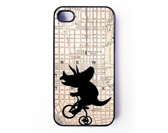 iPhone 4 Case - Tricycleceratops...in New York-- cover for iPhone 4 and iPhone 4s