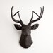 Faux Taxidermy - Faux Deer - The Ignatius - Black Resin Deer Head- Stag Resin Black Faux Taxidermy - Modern Home Decor