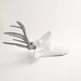Fake Deer Head - The Helena - White W/ Gray Antlers Resin Deer Head- Stag Resin White Faux Taxidermy