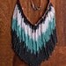 Chevron Native Necklace - Tribal Jewelry - Bead Fringe - Artisan Jewelry