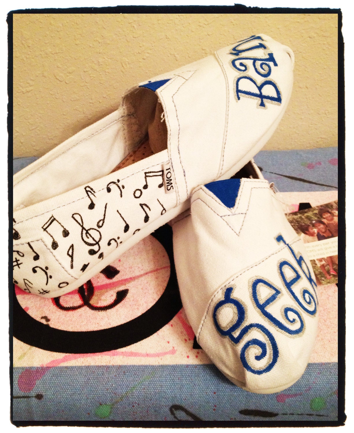 Custom Toms shoes/ Music Notes by CustomTOMSbyJC on Etsy