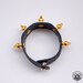Reptile optic black studded leather bracelet