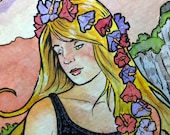 Limited Edition Art Print: Art Nouveau 01 Watercolor by Scott Christian Sava