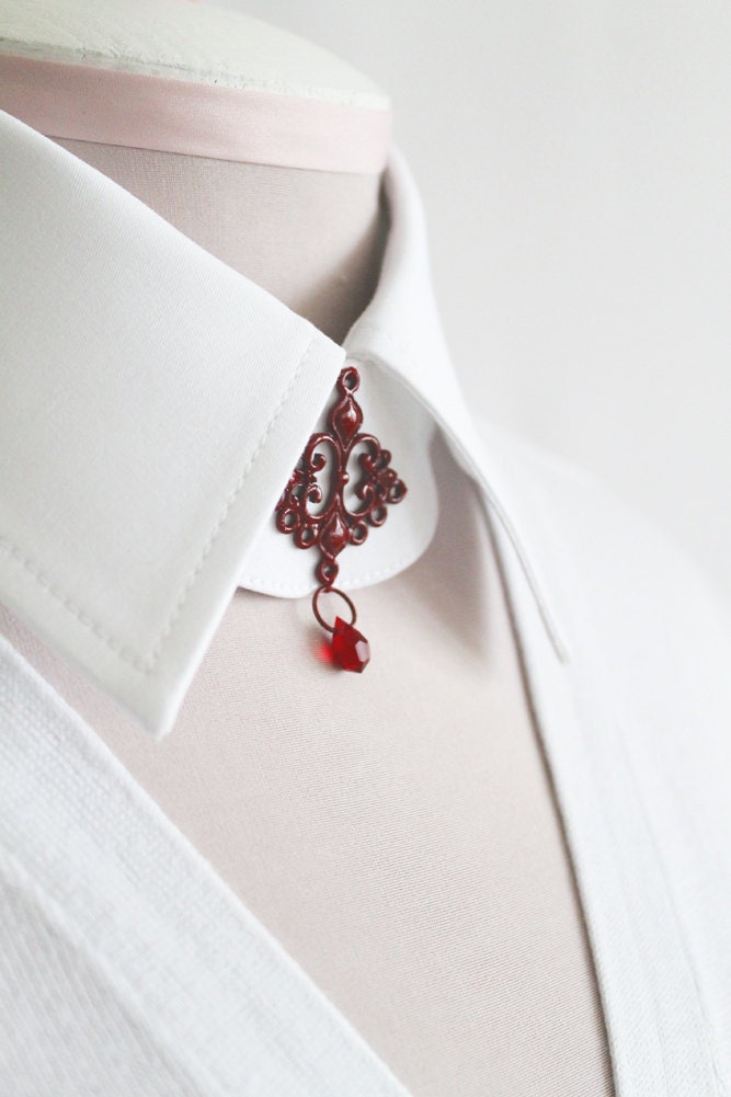 White Collar Luxury Detachable Collar Choker Red Burgundy Oxblood Decor Detachable Collar Snow White Shirt Collar Steampunk Kawaii Lolita