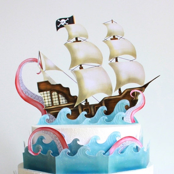 PDF printable cake decoration - ''The Kraken'