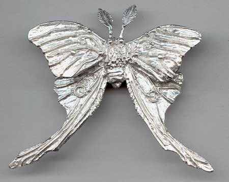 LUNA MOTH Pin Sterling Silver Insect Jewelry from Elegant Insects. - elegantinsects