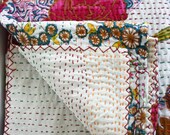 Handmade Blanket - Twin Handspun & hand woven, hand stitched