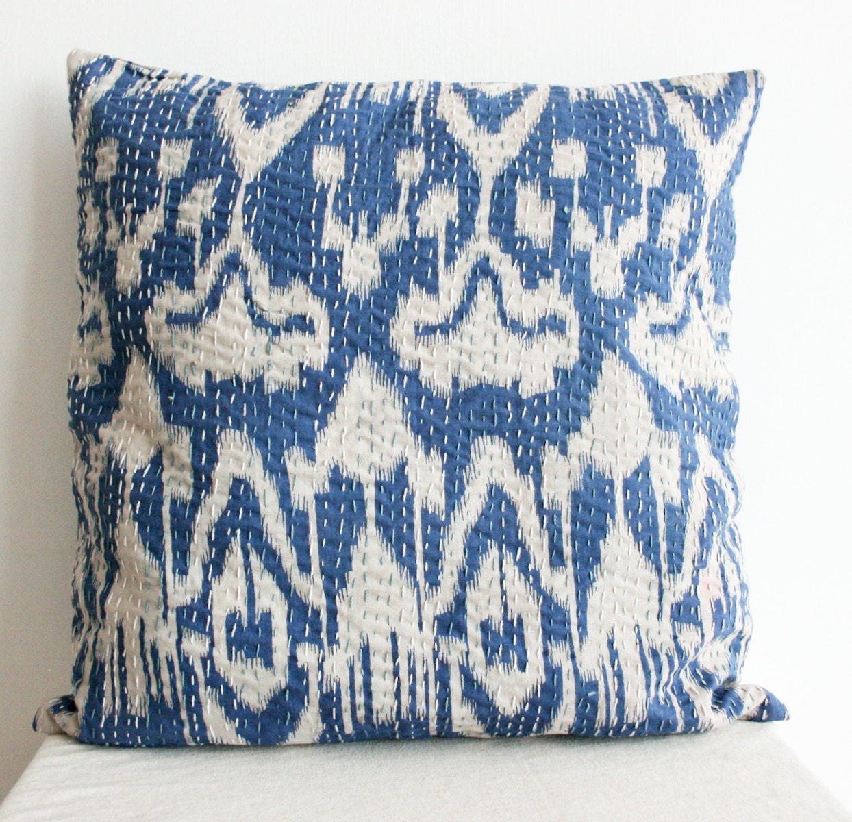 Blue Ikat Pillow