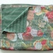 Queen Bed Cover or Queen Sized Blanket in Pretty Army Plant Green