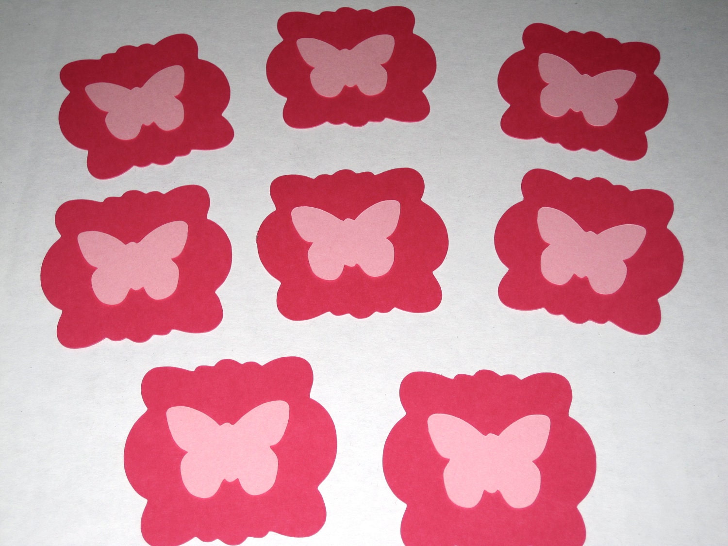 2 Dozen Die Cut Butterfly Tags Scrapbooks Cards Favor Bags Invitations Banner Embellishments