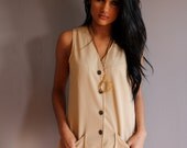 1970s Boho Button Down Shirt Vest