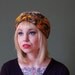1950s Vintage Orange Paisley Print Turban