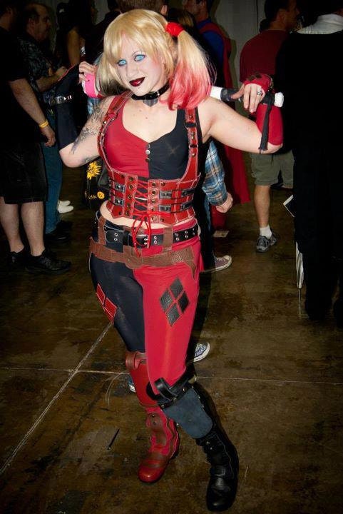 Custom leather costume based on Harley from Arkham City