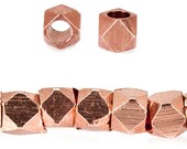 Rose Gold Plated 2mm Beads, Faceted Nugget Rose Gold Beads Item: 426049