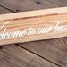 Beach Wedding Sign "Welcome to our Wedding" w adirondack chairs, on reclaimed repurposed rustic wood