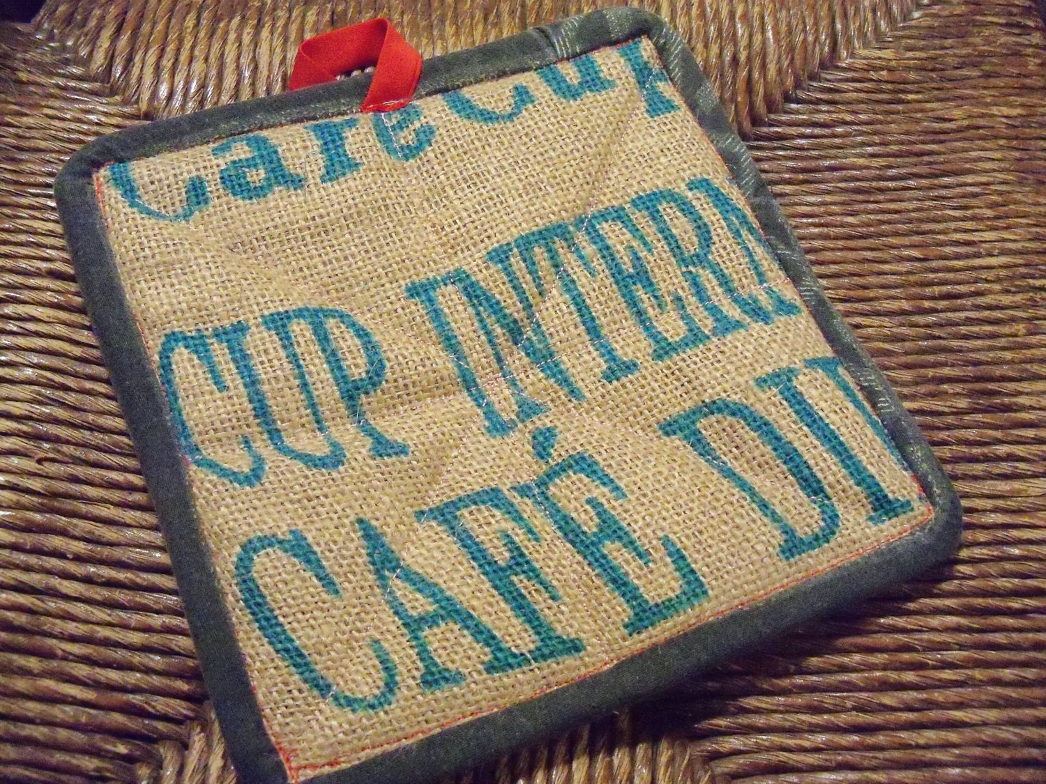 100% Recycled Coffee Sack Pot Holders