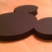 Set of 25 - 3" Red/Black Mickey Mouse Silhouette Die Cut