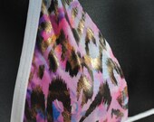Pastel Tie Dye Animal Print Side Tie Scrunch Butt Bikini
