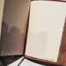 Leather Travel Journal Handmade Bound Art Notebook Dairy Agate Stone Silkscreen (045)