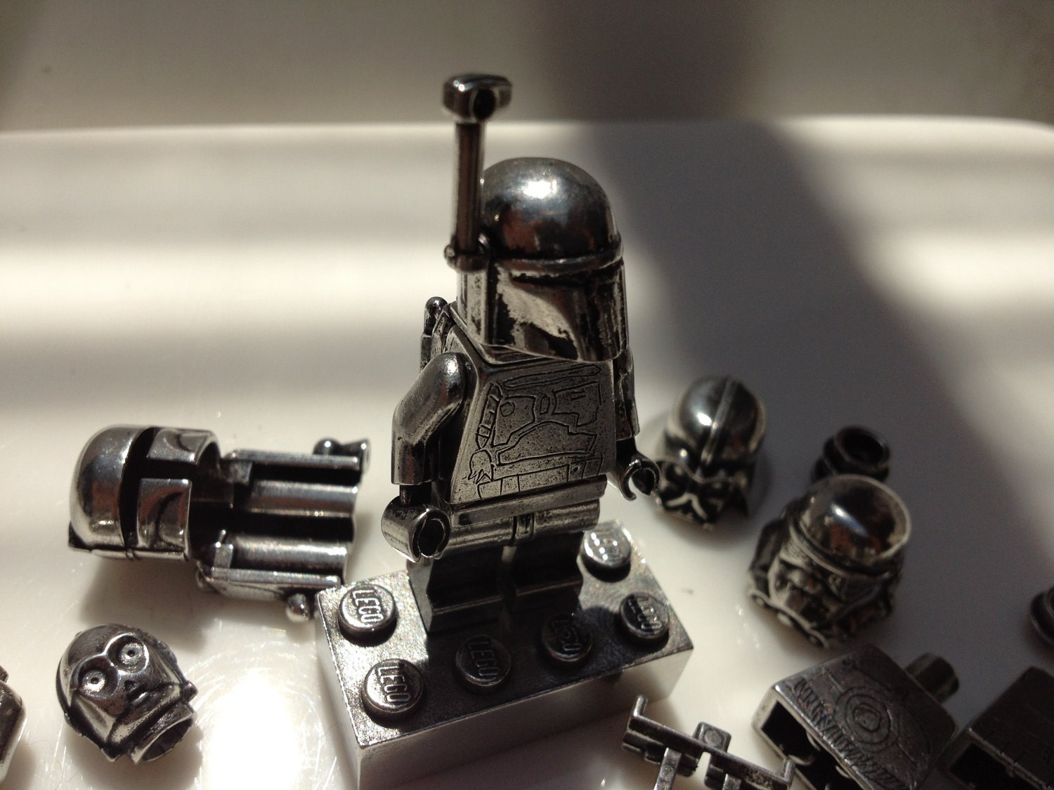 Pewter Metal Star Wars Boba Fett Mini Figure, Minifig