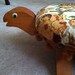 Vintage Turtle Foot Stool - Wood