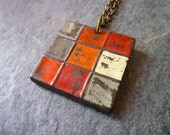 Checkers Necklace - Reds