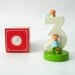 Vintage wooden handpainted birthday number Three year