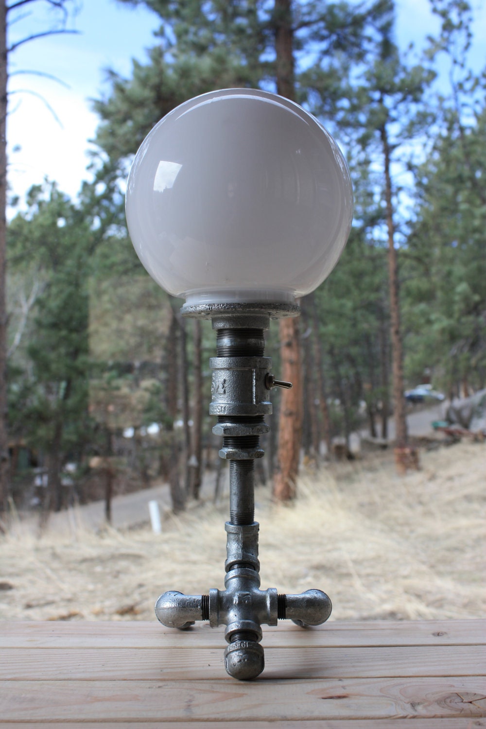 Items similar to Industrial Iron Pipe Desk Lamp Toggle Switch