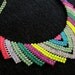 Neon Chevron Custom Hand Painted Rhinestone Necklace - you pick colors