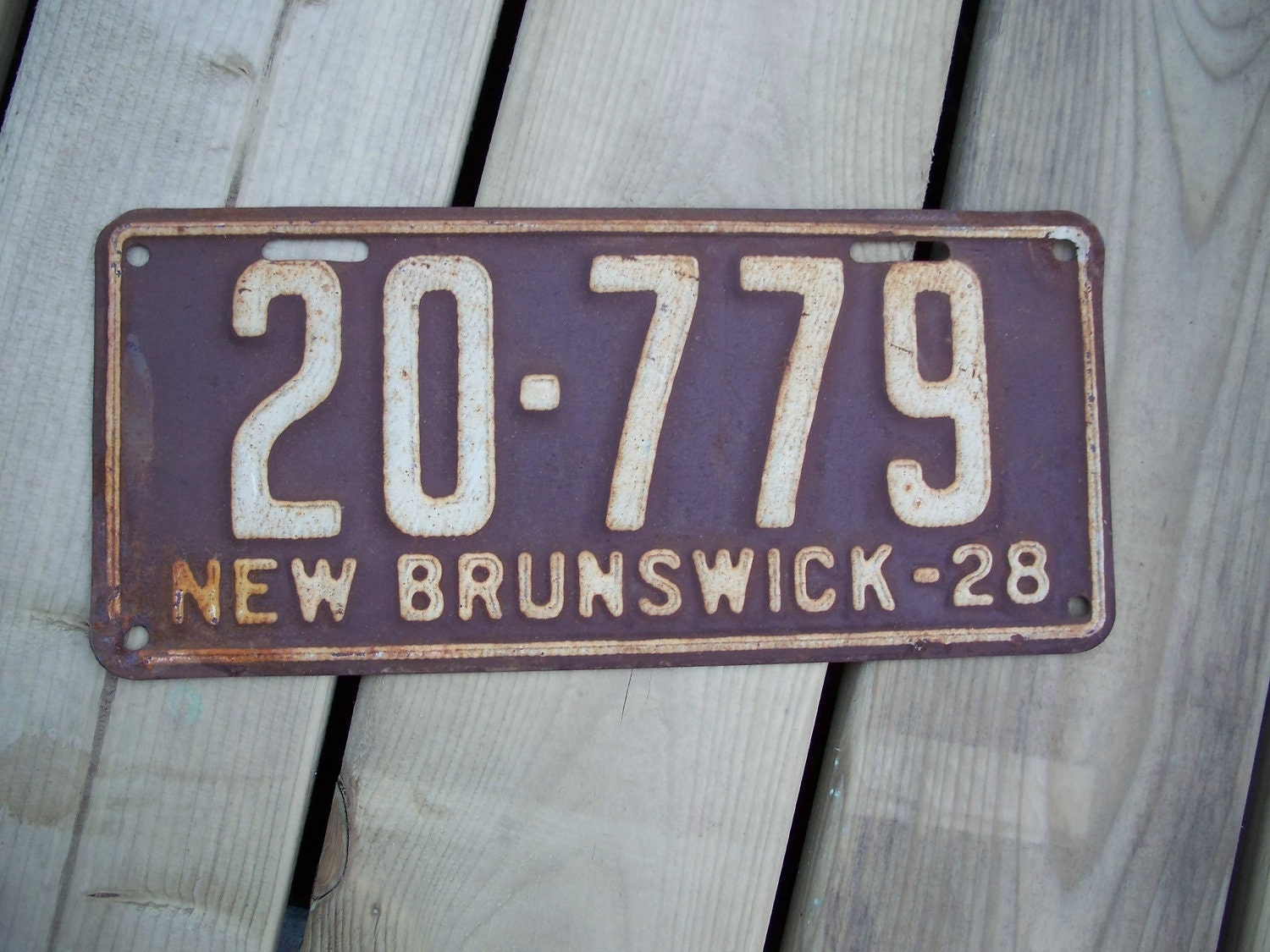 1928 New Brunswick License Plate