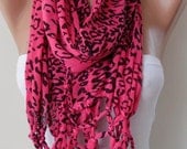 Mother's Day - Pink Leopard - Fashion Scarf - Combed Cotton