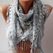 Light Gray Scarf with Trim Edge