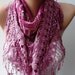 Fuchsia Lace and Elegance Shawl / Scarf