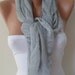 New - Mother's Day Gift Scarf - Light Gray Scarf - Tulle Fabric - Seamless Shawl