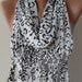 Valentine's Day - ON SALE - White and Black Leopard Scarf