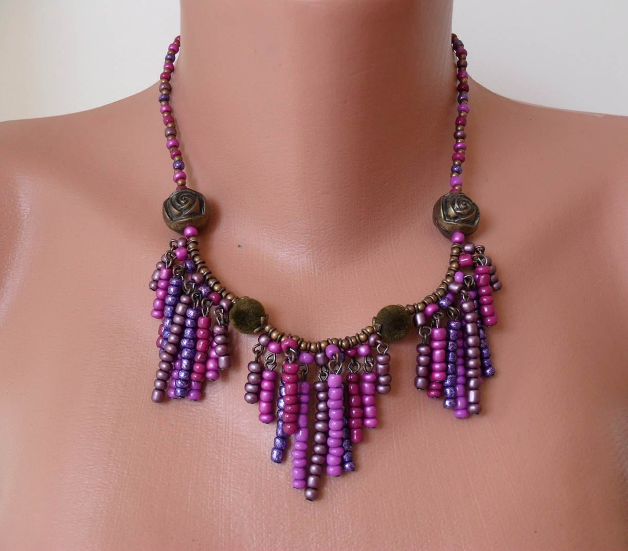Pink and Purple Necklace - Speacial Design