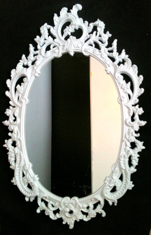 Vintage White Rococo Mirror by urbancondition on Etsy