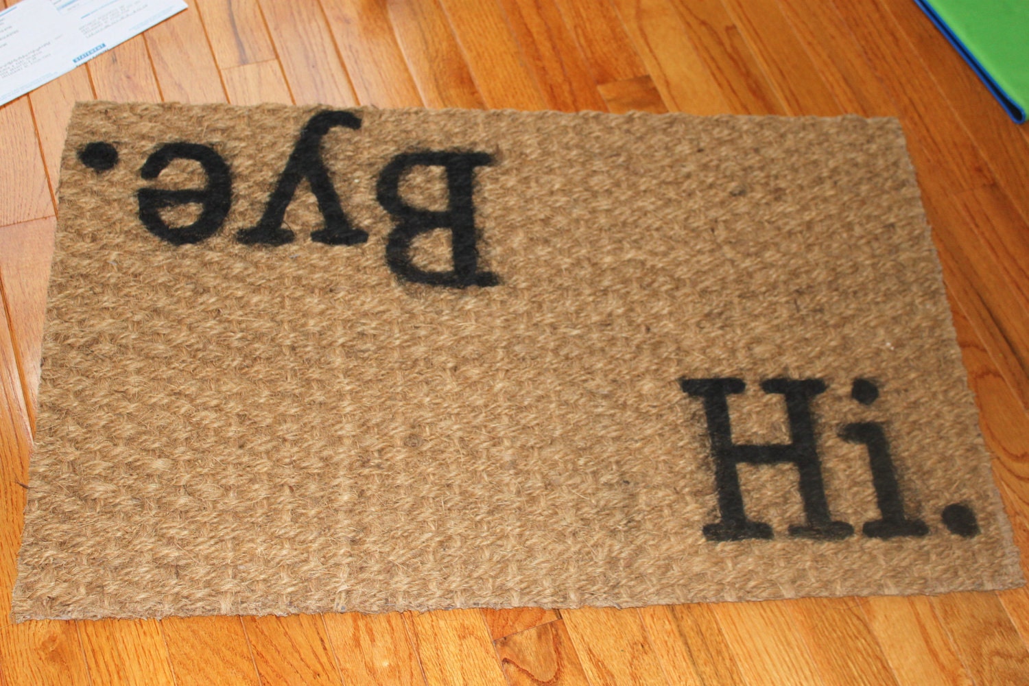 Hi. and Bye. doormat