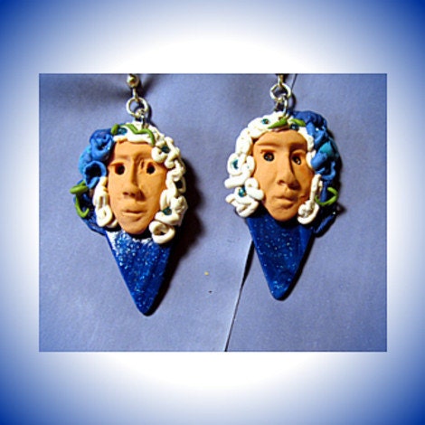 Wearable Art Gypsy Dangles Blue Earrings
