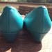 Sandler 80s Leather Turquoise Woven Wedge Shoe "Never Been Worn" Size 7