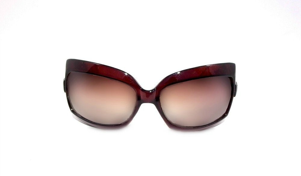 Brown Fly Shades 90s Vintage Oversized Sunglasses - Bono U2